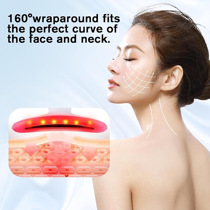 Facial Massager,Neck Face Massager Tool,3 Mode Massage with Heat,Portable Beauty Instrument for Skin Care Women Gift