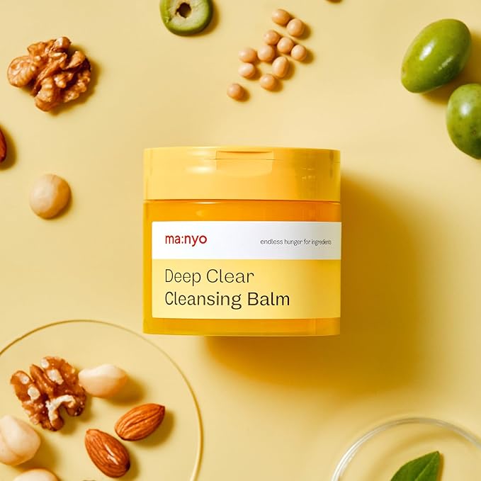 ma:nyo Deep Clear Cleansing Balm (4.46oz/132ml) - Vegan, Daily Makeup Remover with Natural plant oils