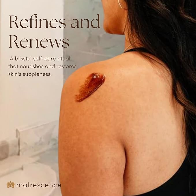 Stretch Mark Relief Refining Exfoliating Belly Scrub (8oz/118ml) | Spa-Quality Maternity Skin Treatment | Pregnancy-Safe Skincare Made for Mom | Renewing Skin Essentials for Mom