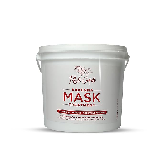 Ravenna Professional Hair Mask for Damaged Hair - Intense Shine & Moisture for All Hair Types - Deep Conditioning Hair Mask for Dry Hair, Mascarilla Para El Cabello, Large Size 1.5 kg/52.9 fl oz.