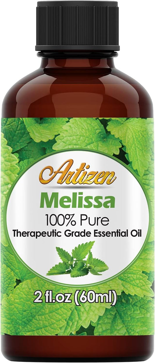 Artizen - Melissa Essential Oil 2 oz Pure Melissa Oil for Skin, DIY, Aromatherap - 60 ml