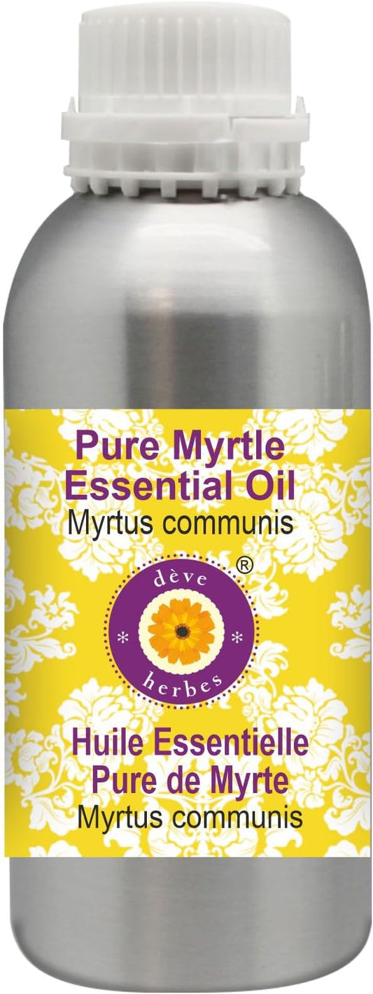 Deve Herbes Pure Myrtle Essential Oil (Myrtus communis) Steam Distilled 630ml (21 oz)