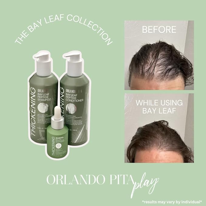 ORLANDO PITA Bay Leaf Stimulating Scalp Serum For All Hair Types, Supports The Appearance Of Fuller & Thicker Hair, Designed To Reduce Visual Signs Of Hair Shedding, 60-Day Supply, 2 Fl Oz (Pack of 2)