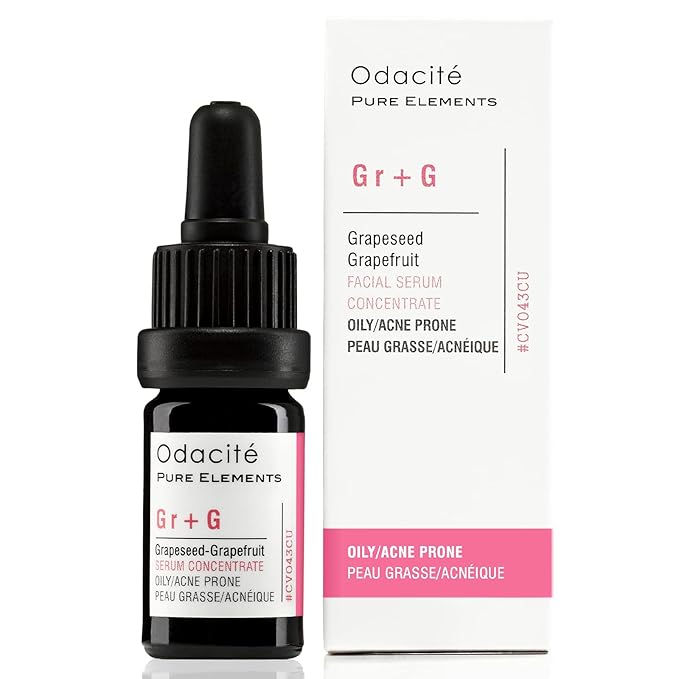 Odacité Acne Serum Concentrate for Face, Pore Cleanser Facial Oil for Skincare with Grapeseed + Grapefruit - Blackhead Remover & Oily Blemish Prone Skin Facial Serum Moisturizer Oil, 0.17 fl. Oz