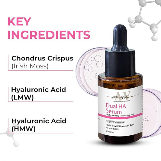 DUAL Hyaluronic Acid Face Serum For Plump Skin, Hydrating Face Serum For Fine lines - 30 ml