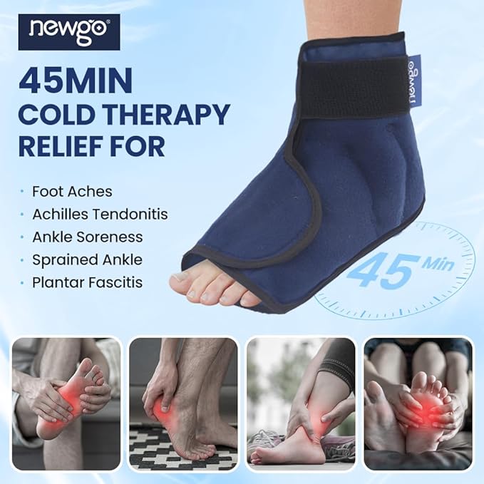 NEWGO Bundle of Cool Eye Mask and Foot Ice Pack