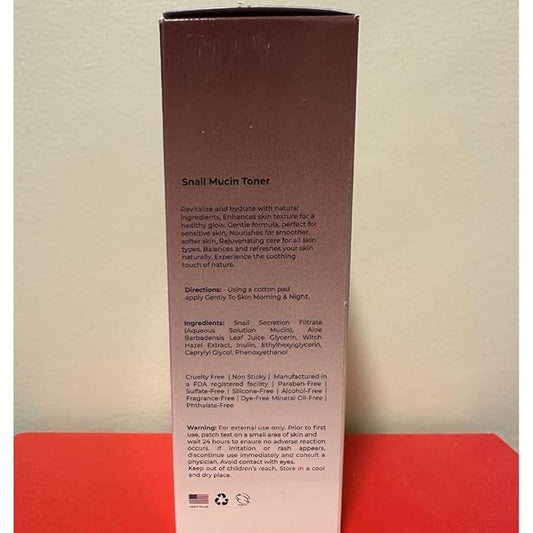 Snail Mucin Toner Skin Care, Korean Skin Care 96% Snail Mucin Serum for Face, Facial Skin Care Products for All Skin Types, 100ml Face Serum, baba de caracol original