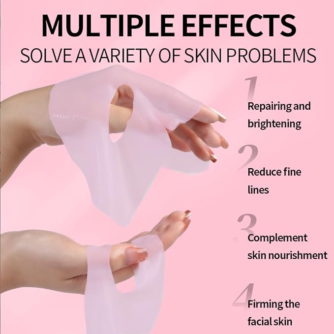 5 Packs Korean Overnight Collagen Face Mask: Glass Skin Face Mask for Deep Moisturizing, Firming, Glowing – Low Molecular Bio Collagen Sleeping Sheet Mask for Glass Glow