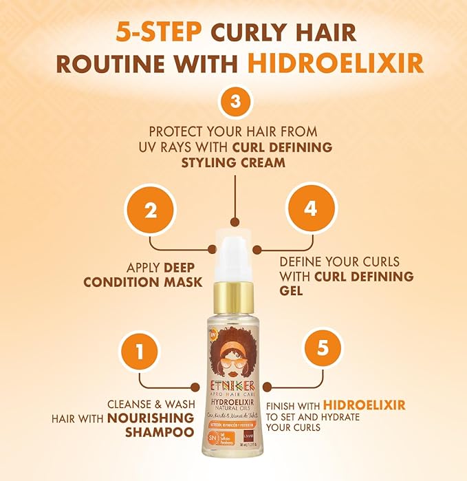 ETNIKER DEFINE & SHINE Bundle | Amazonia Deep Conditioning Hair Treatment & Hydroelixir Hair Oil | Hydrates, Repairs & Defines Curls | 13 Natural Oils, Cacay, Acai & Cupuaçu | Sulfate-Free Curly