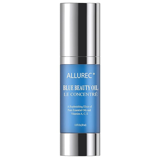 AllureC® Blue Beauty Oil Luxury Beauty Facial Moisturzing Oil for Face Lips Dry Skin Midnight Recovery Essential Oil Concentrate