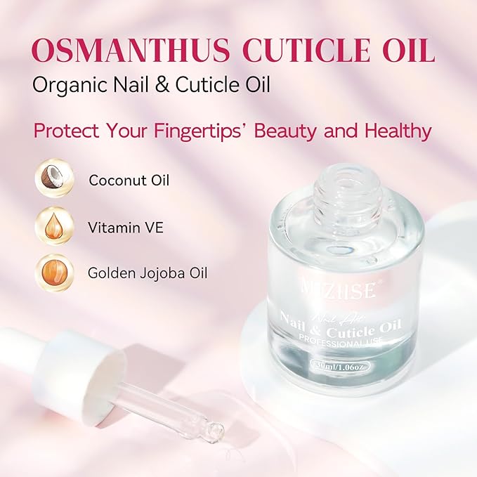 MIZHSE Cuticle Remover & Oil Care Set - 90ml Cuticle Softener & Moisturizer Manicure Kit with Remover Cream, Oil, Trimmer/Nipper/Pusher Set for Nail Salon & Home Use