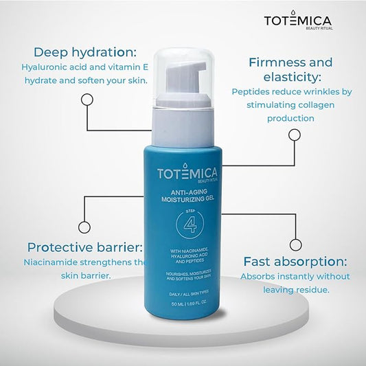 Face Moisturizer with Niacinamide, Hyaluronic Acid, and Peptides, Wrinkle Filler Anti Aging Serum, Firming Moisturizer for All Skin Types - Vegan, Cruelty-Free (1.69 Fl Oz)