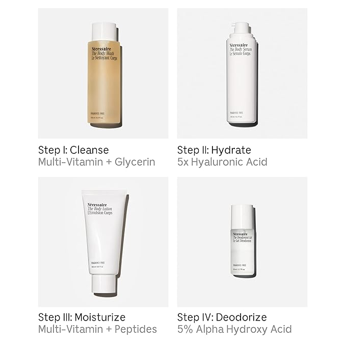 Nécessaire The Body Serum - Hydrating Serum With Hyaluronic Acid, Niacinamide + Ceramides. Dermatologist-Tested. Hypoallergenic. Approved By The National Eczema Association. 150 ml / 5.1 fl oz.