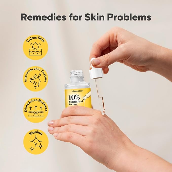 10% Azelaic Acid Serum (1 Fl Oz), Niacinamide Infused Skin Care for Face, Pore Minimizing, Redness Relief, Reduce Cystic Acne Scar, Blemish Control Serum