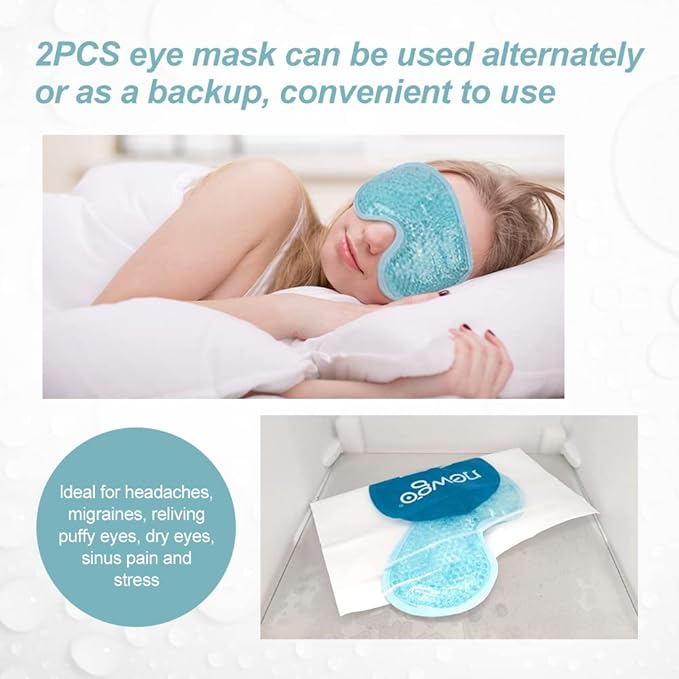 NEWGO Bundle of Reusable Ice Eye Mask for Dry Eyes