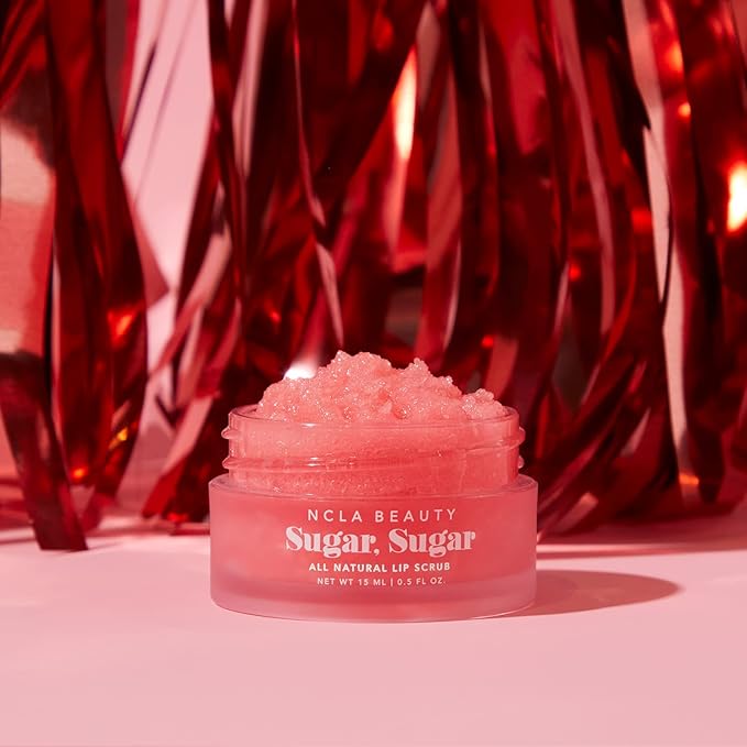 NCLA - Natural Sugar, Sugar Lip Scrub | Vegan, Cruelty-Free, Clean Skincare (Pink Champagne)