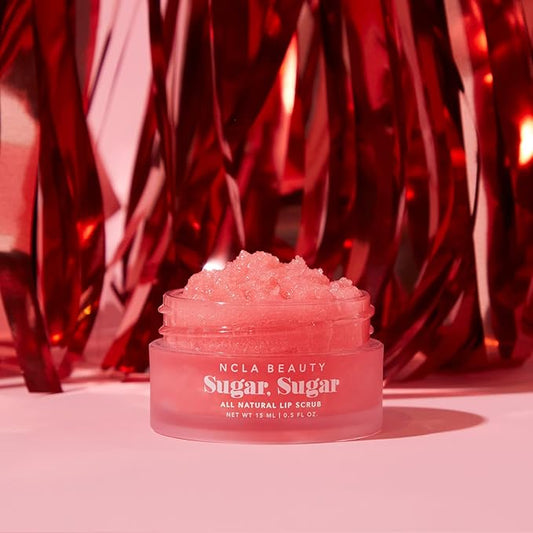 NCLA - Natural Sugar, Sugar Lip Scrub | Vegan, Cruelty-Free, Clean Skincare (Pink Champagne)