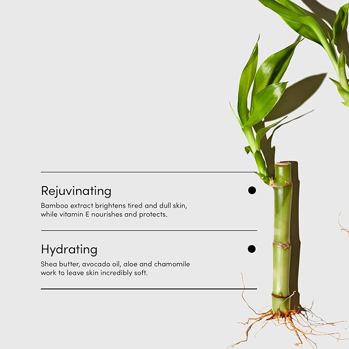 LATHER - Bamboo Crème Body Moisturizer, 8 fl oz - Daily Hydrating Body Lotion - Essential Oils & Vitamins - Shea Butter, Avocado Oil, Aloe, & Chamomile - Vegan & Cruelty Free - Beauty & Skin Care