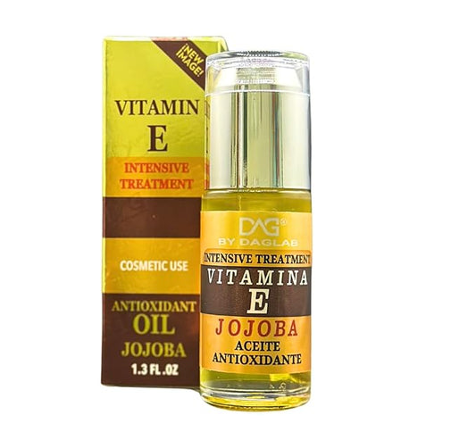 Vitamin E Oil (1.3 Fl Oz) - Intensive Treatment for Cosmetic Use | Enriched with Jojoba, Aloe Vera, Argan, and Glycerin