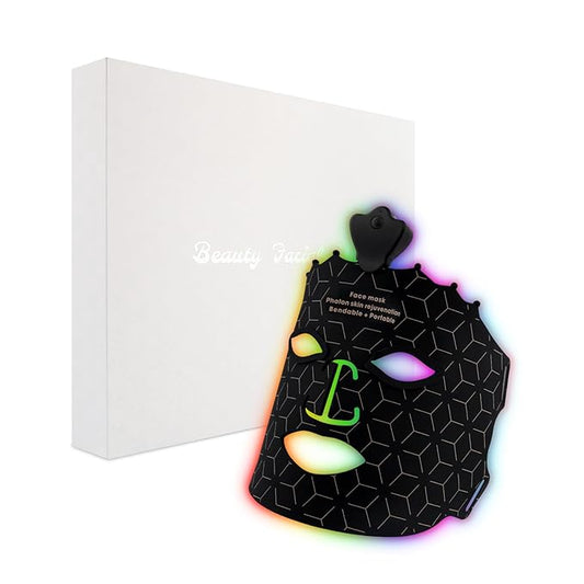 7 Color Red Light Therapy Mask, LED Face Mask Light Therapy, Red Light Therapy for Face, Silicone Face Mask Skin Care at Home with Eye Protection Cushion for Anti Aging Wrinkles