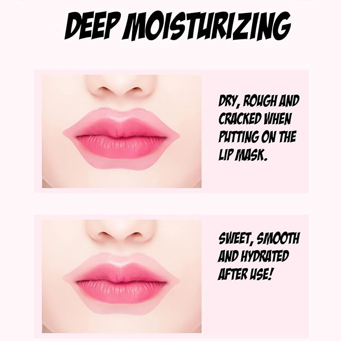 24K Golden Hydrating Lip Mask Patches, Korean Skincare, Plumping Treatment, 30 Pieces (Golden)