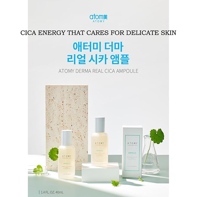 Skincare Ampoule, Soothing & Repairing Serum for ATOMY Derma Real Cica Ampoule, 1.4fl.oz.