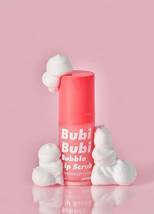 UNPA Bubi Bubi Bubble Lip Scrub, Quick and Easy Exfoliation with Soft Bubbles, Effectively Remove Dead Skin