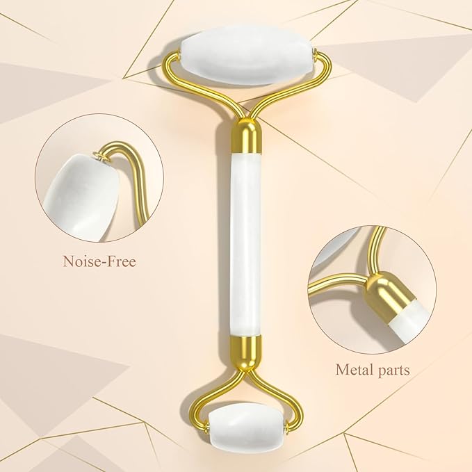 Gua Sha Facial Massage Tool & Jade Roller Set, Facial Massager for Face, Neck, Back, Arms, Legs, Eye,SPA Gifts for Women Gua Sha Facial Massager Reduce Puffiness and Improve Wrinkles