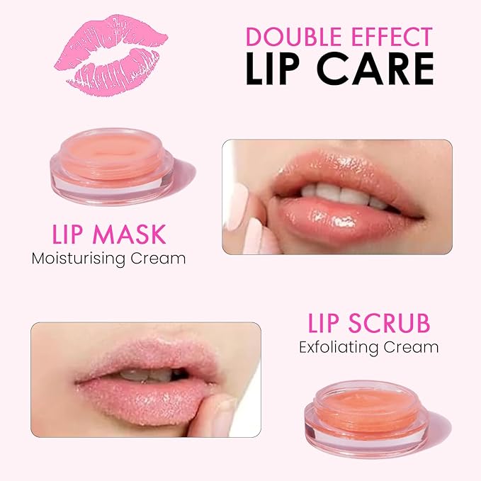 Lip Sleeping Mask and Scrub Exfoliator, Moisturizer, Hydrator for Dry, Cracked Lips