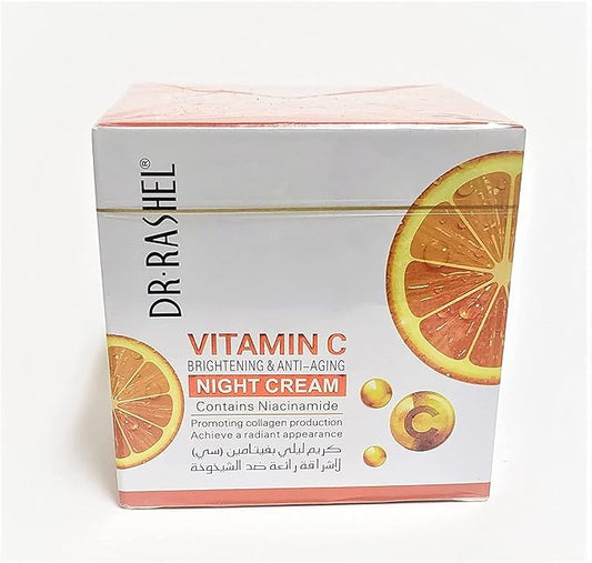 Dr Rashel Vitamin C Face Night Cream With Niacinamide and Collagen | Moisturizer | Anti-Aging | Lift & Firming Skin size 1.76 oz