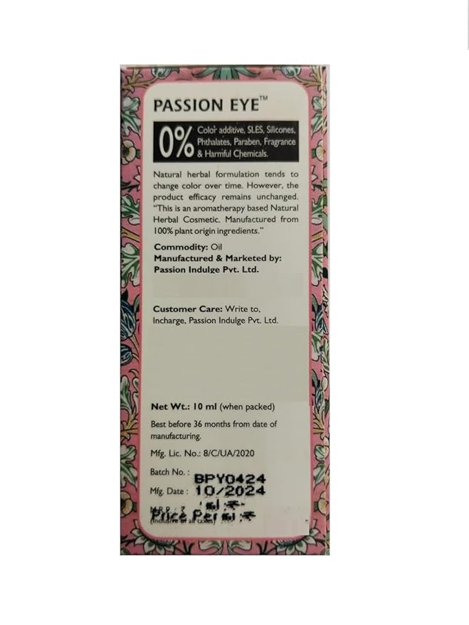 Eyelash Growth Serum | Organic Eyebrow Serum, Reduces thinning of lash & brow Infused with Castor Oil | Helps regrowth Naturally lash and brow and darkens lash and brow-10 ml