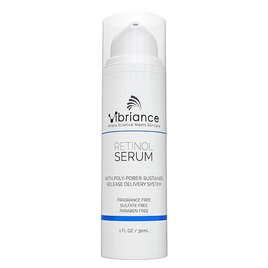 Vibriance Retinol Serum for Face - Reduces Appearance of Deep Wrinkles and Large Pores, Enhances Tone, Improves Complexion - Sensitive, Mature Skin Night Cream - 1 fl oz