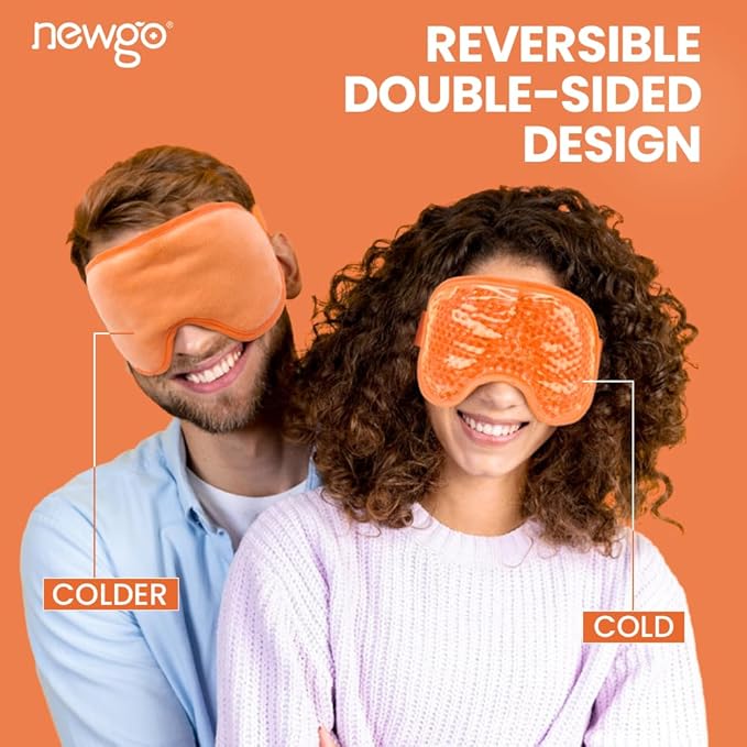 NEWGO Bundle of Gel Cold Eye Mask + Multipurpose Gel Cold Pack