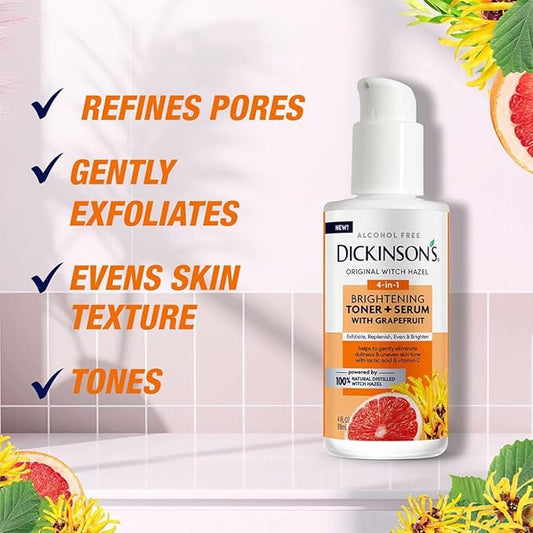 Dickinson's Witch Hazel Brightening Toner + Serum with Grapefruit