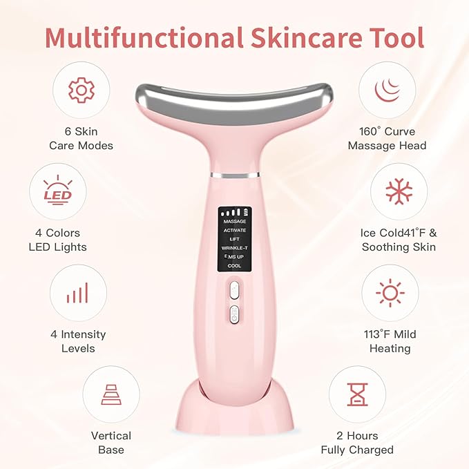 Facial and Neck Massager, Soothing and Relaxing Face Massager for Skin Care