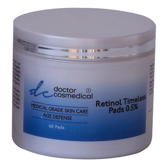Retinol 0.5% Timeless Pads for Face - Pack of 60 Face Pads – Vitamin C, E Face Pads – Advanced Brightening & Anti-Aging Pads - Reductions in Fine Lines, Wrinkles, & Uneven Skin Tone