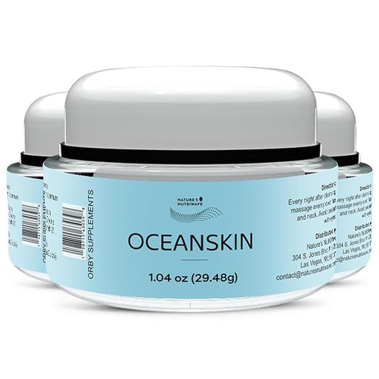 OceanSkin – Marine-Based Hydrating Face Cream with Pseudoalteromonas Ferment Extract – Lightweight & Nourishing – Non-GMO, GMP Certified, Made in USA, 3 Month Supply