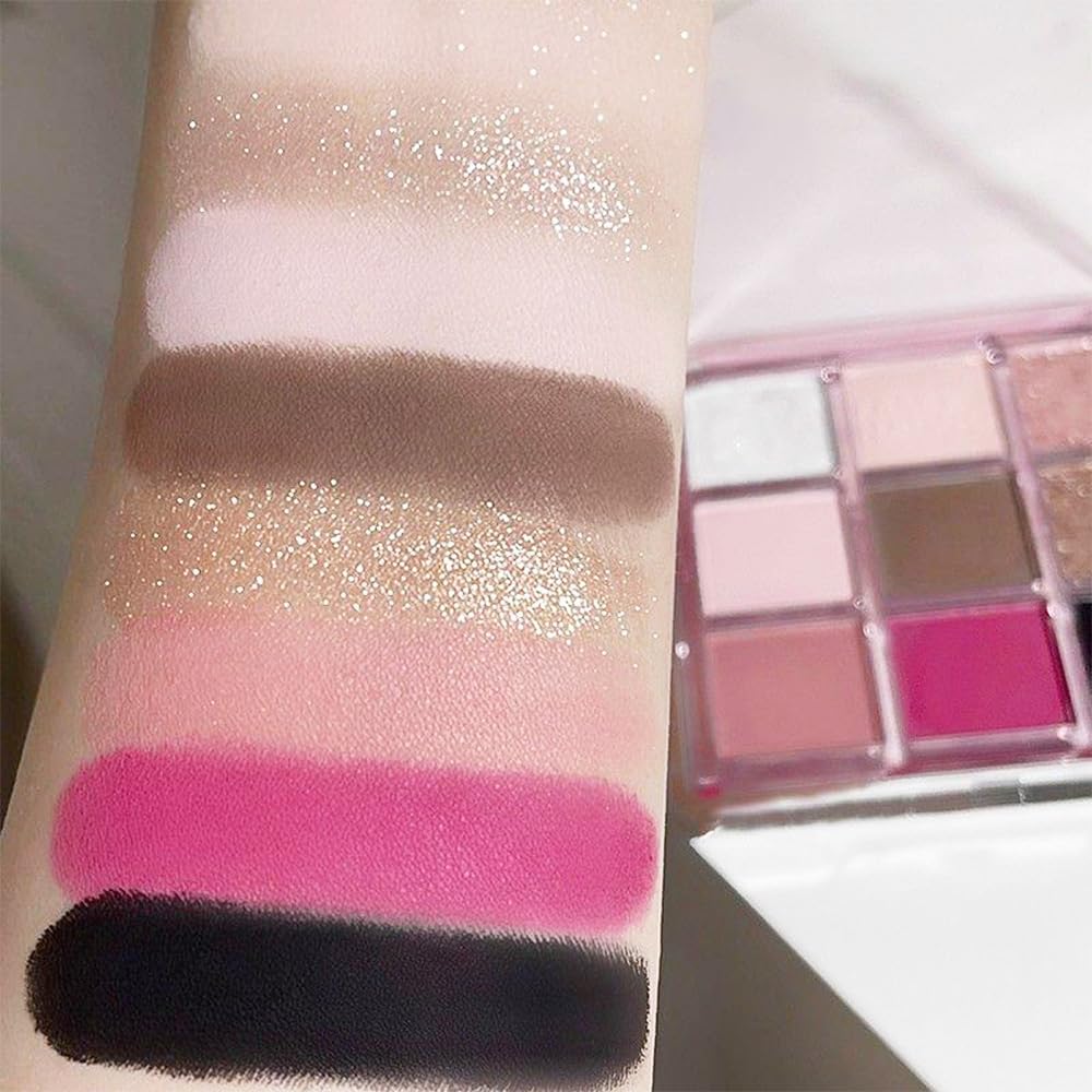 9 Color Eyeshadow Palette Makeup, Neutral Nude Matte Eye shadow & Shimmer Eyeshadow,Long Lasting Waterproof Eye shadow Makeup Palette for Women 01#
