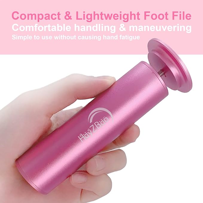 Electric Foot File - Callus Remover for Feet,Adjustable Speed Foot Scrubber with 60 Pcs Sandpaper Discs,Professional Pedicure Tool for Dead Skin and Calluses - Matte Purple