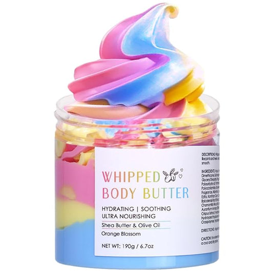Whipped Shea Butter Skin Moisturizer - Body Butter for Women - Body Lotion for Dry Skin - Lightweight Body Cream for Women - Hydrating,Nourishing Soothing for All Skin Types - Birthday Christmas Gifts