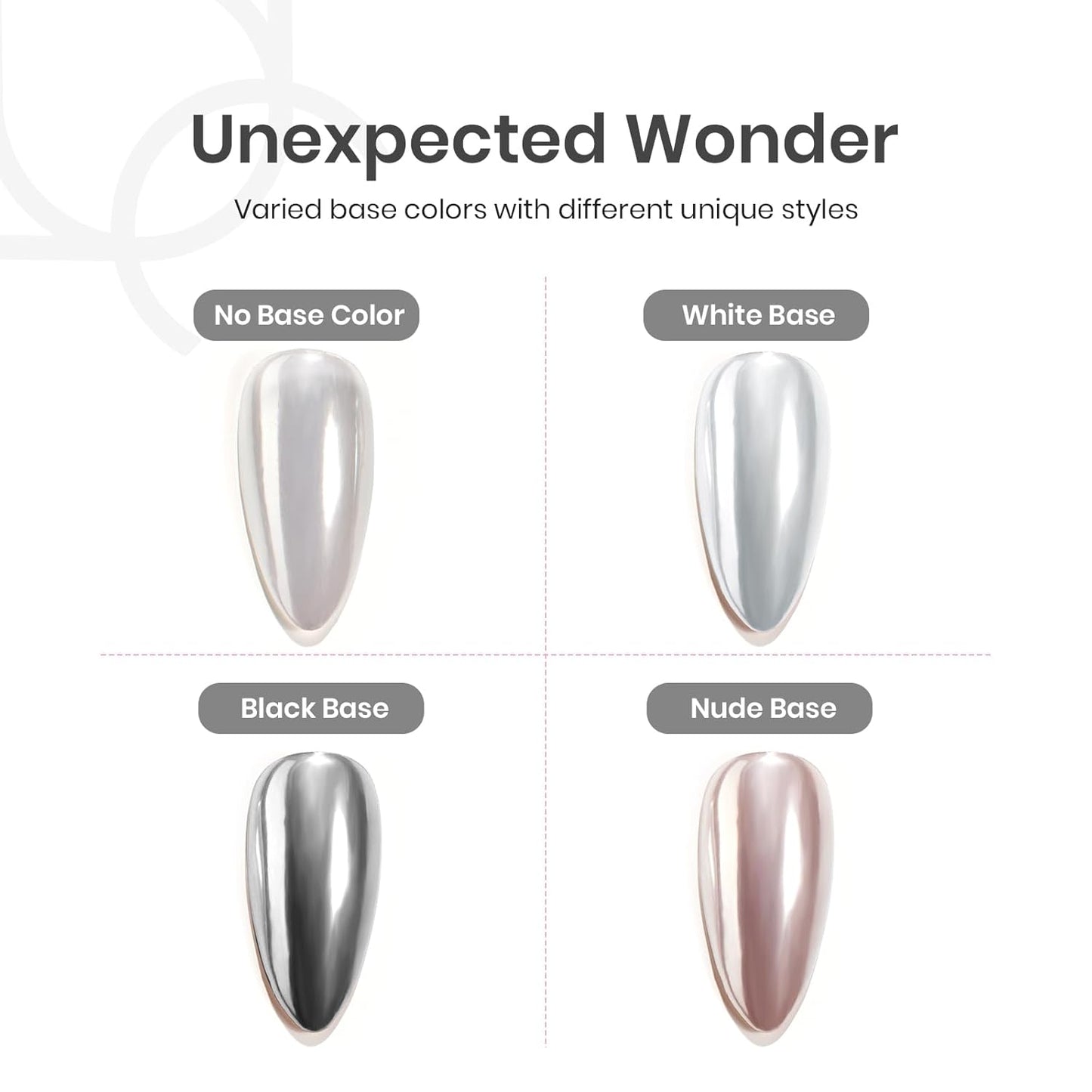 Beetles Silver Aurora Chrome Nail Powder Pearl Mirror Effect 1g Chrome Powder for Gel Nail Polish Silver Manicure Crome Nails Glazed Nails Art Design Gift for Women