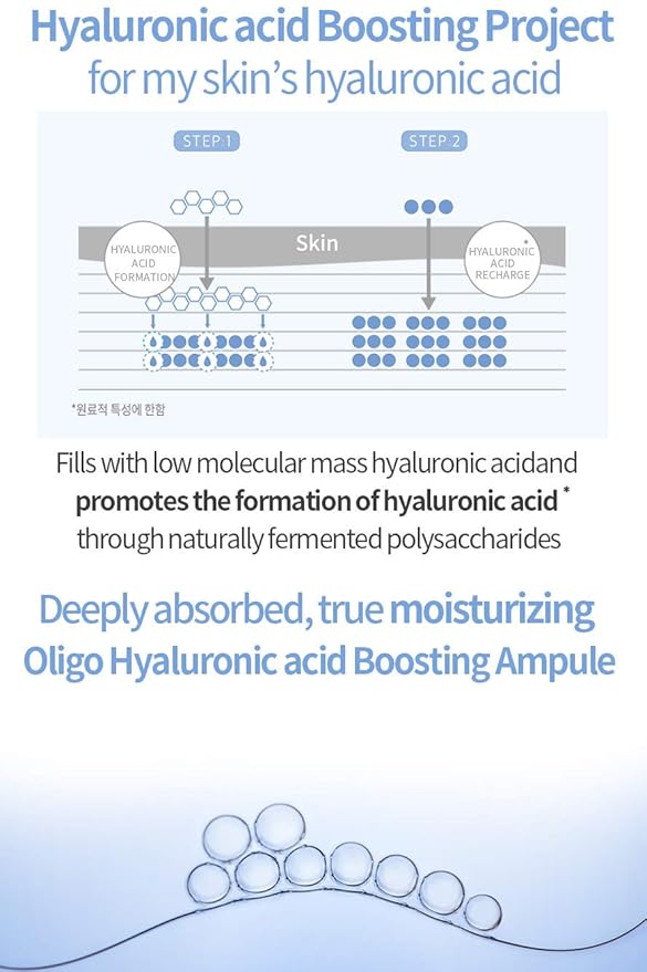 Blanc Doux Oligo Hyaluronic Acid Serum - Deeply Intense Hydrating Daily Oil-Free Essence Ampoule VEGAN Face Moisturizer Dry Sensitive Acne-Prone Skin Anti-Wrinkle Age-Defying