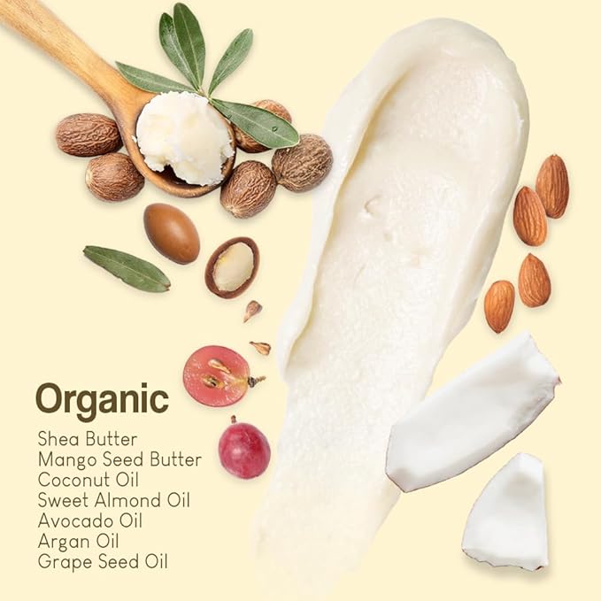 AKWAABA New Whipped Shea Body Butter (Sweet Mango) - Moisturizes, Glows & Softens Skin | Natural Raw Shea Butter | For Dry Skin | 12 oz / 340 g