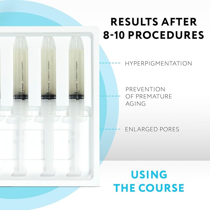 Name Skin Care Korean Carboxy CO2 Therapy Face & Neck Mask Set of 5 - Hydrating Oxygen Carboxytherapy Skincare Sheet Masks - Moisturizing Anti Aging Pore Tightening Brightening Facial Treatment Gel