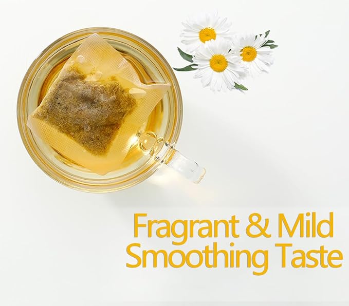 135 Premium Chamomile Tea Bags, Made with 100% Pure Natural Chamomile Flower, Caffeine Free & Non-GMO.