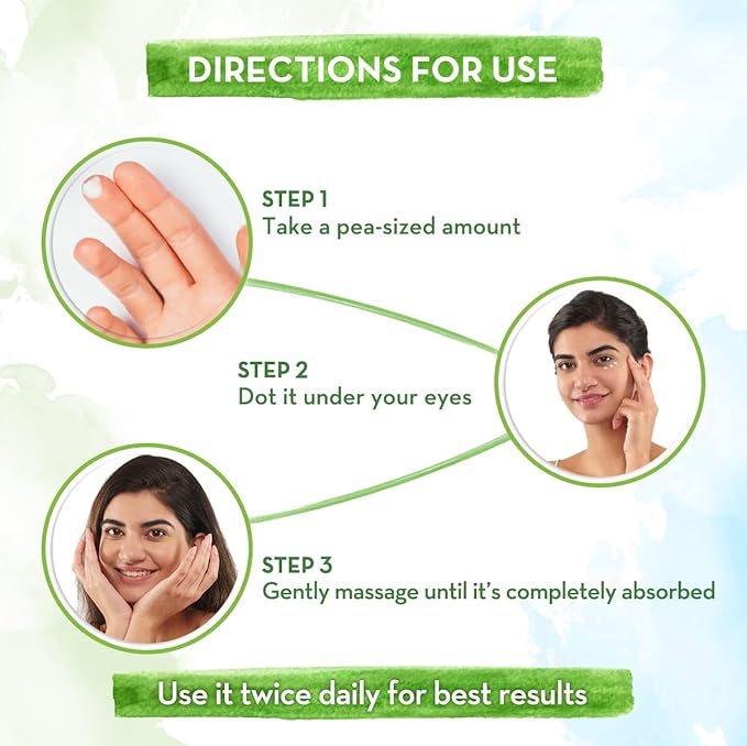 MAMAEARTH Vitamin C Daily Glow Under Eye Cream | Reduces Dark Circles, Puffiness, Bags & Wrinkles | Soothes Tired Eyes | Firms Under Eye Skin | 0.71 Oz/20 g