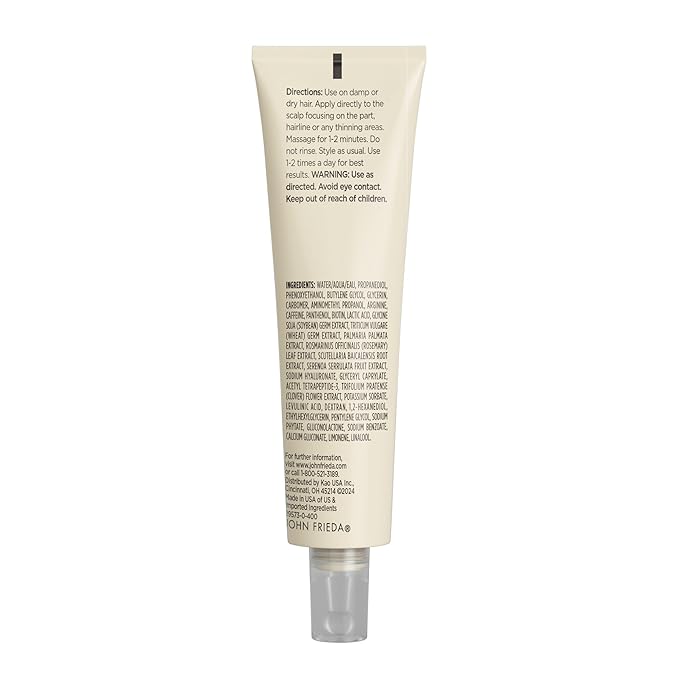 John Frieda ULTRAfiller+ Hair Density Scalp Serum for Fine Hair, Volumizing Hair Serum, Scalp Treatment for Thickening for Women and Men, 2 Oz