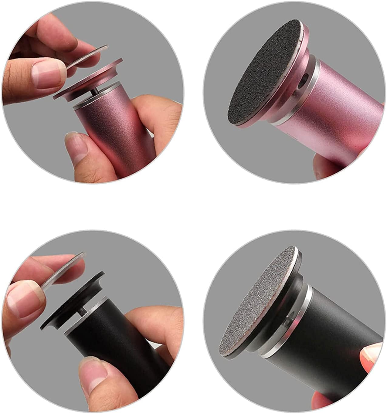 120pcs Foot File Sandpaper Discs Refill for Electric Callus Remover Dead Skin Removal (60pcs Rough 80 Grit + 60pcs Smooth 180 Grit)