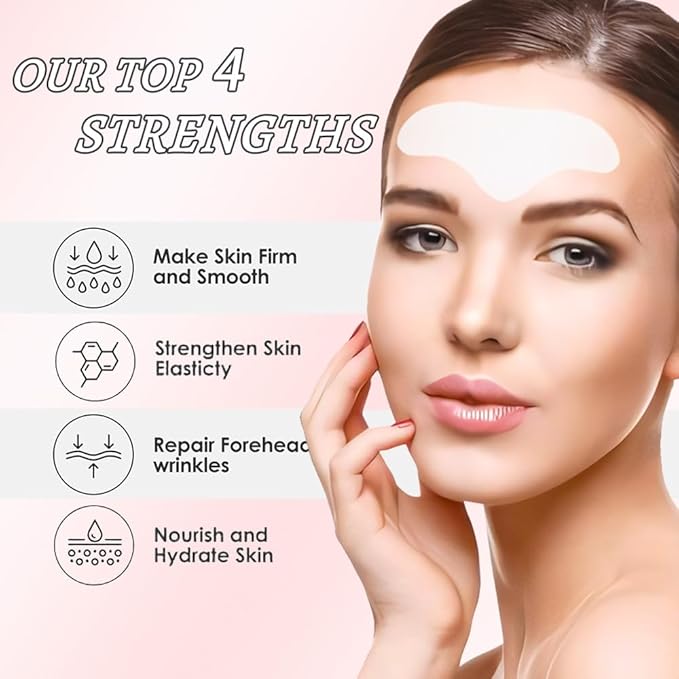 EVPCT 20pcs Forehead Wrinkle Patches - Face Tape for Smoothing Facial Wrinkles Overnight