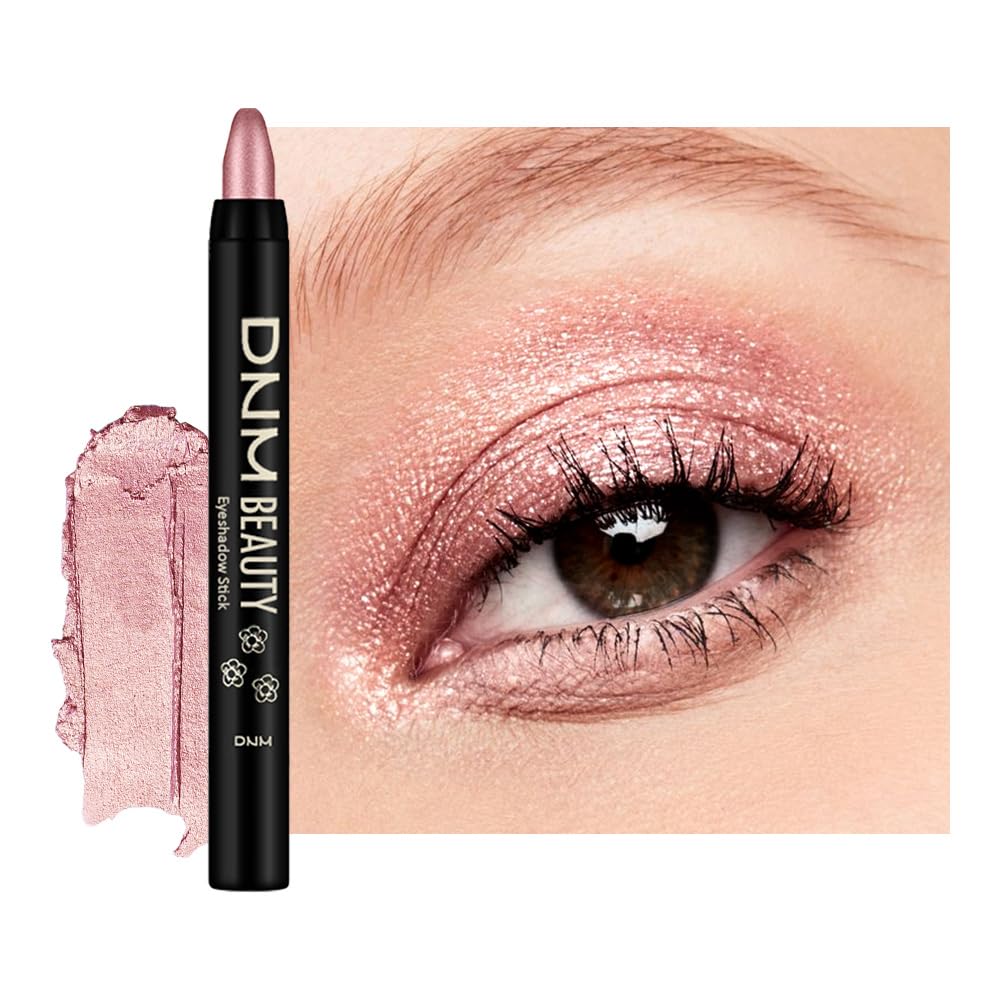 Kaely Cream Eye Shadow Sticks, Golden Rose Shimmer Eyeliner Pencil Eyeshadow Palette Makeup, Eye Highlighter Brightener Stick for Older Women Waterproof Pigmented, sombras para ojos, New-63